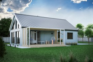 Dom prefabrykowany Sole 55 tył