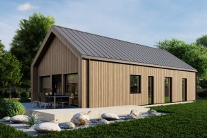 Dom prefabrykowany Sole 94 drewno z wypustem 6